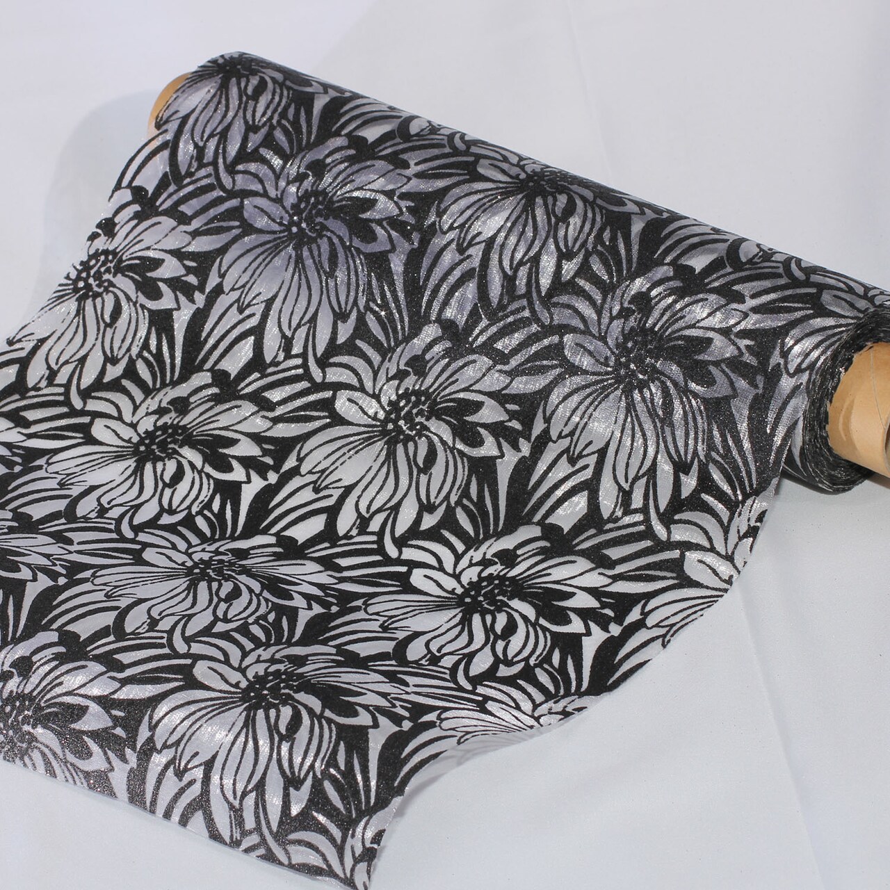 The Ribbon People Sheer Black and White Wired Craft Ribbon 11" x 20 Yards